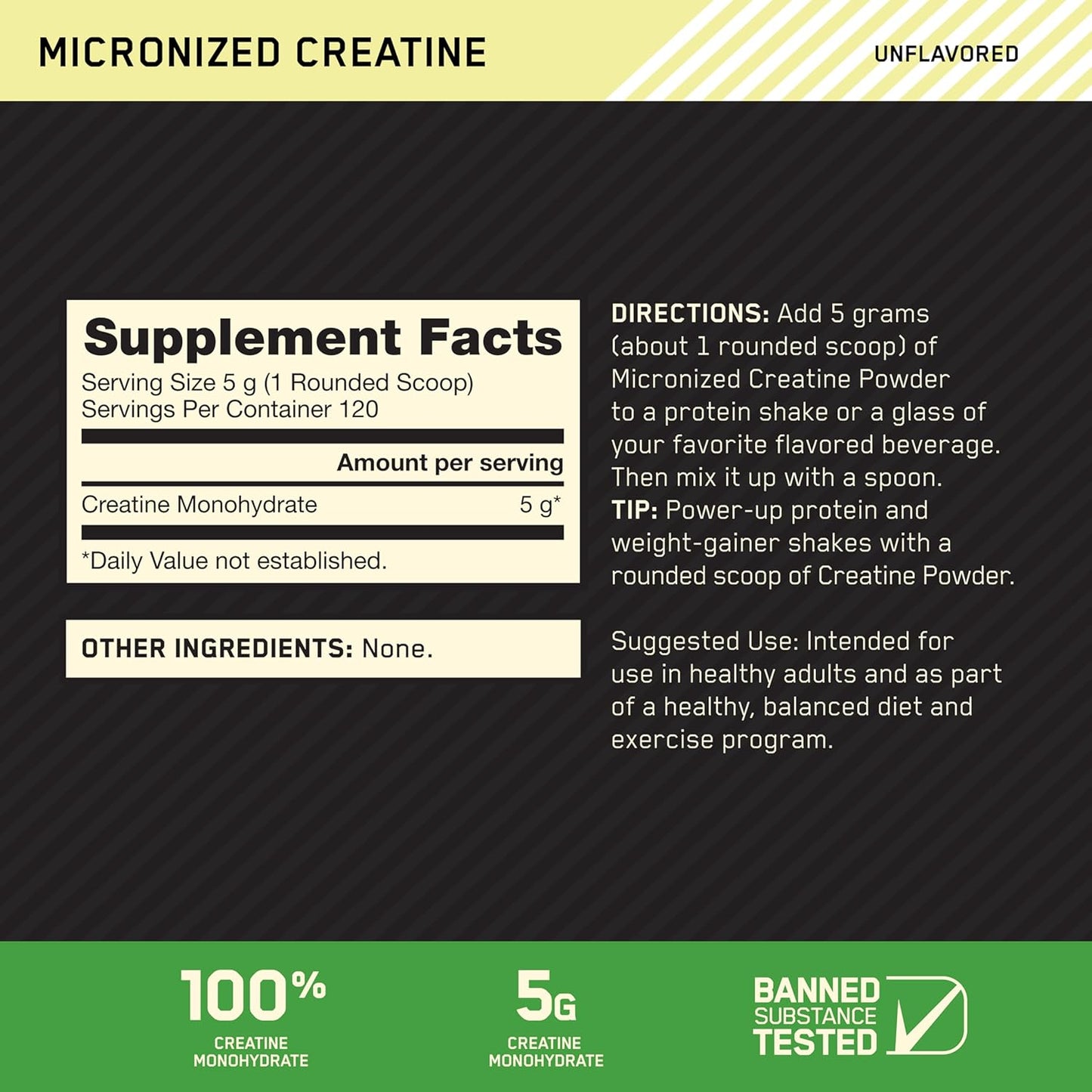 ON Micronized Creatine Monohydrate Powder, 300g