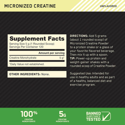 ON Micronized Creatine Monohydrate Powder, 300g