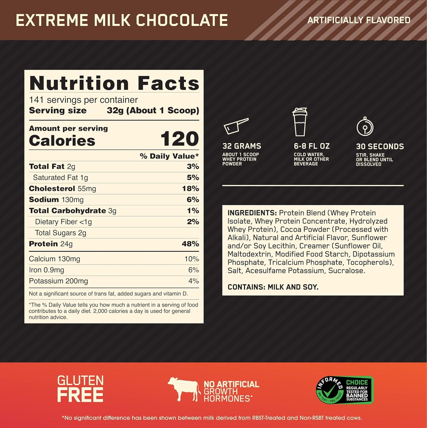 ON Gold Standard 100% Whey Protein, 10 LBs