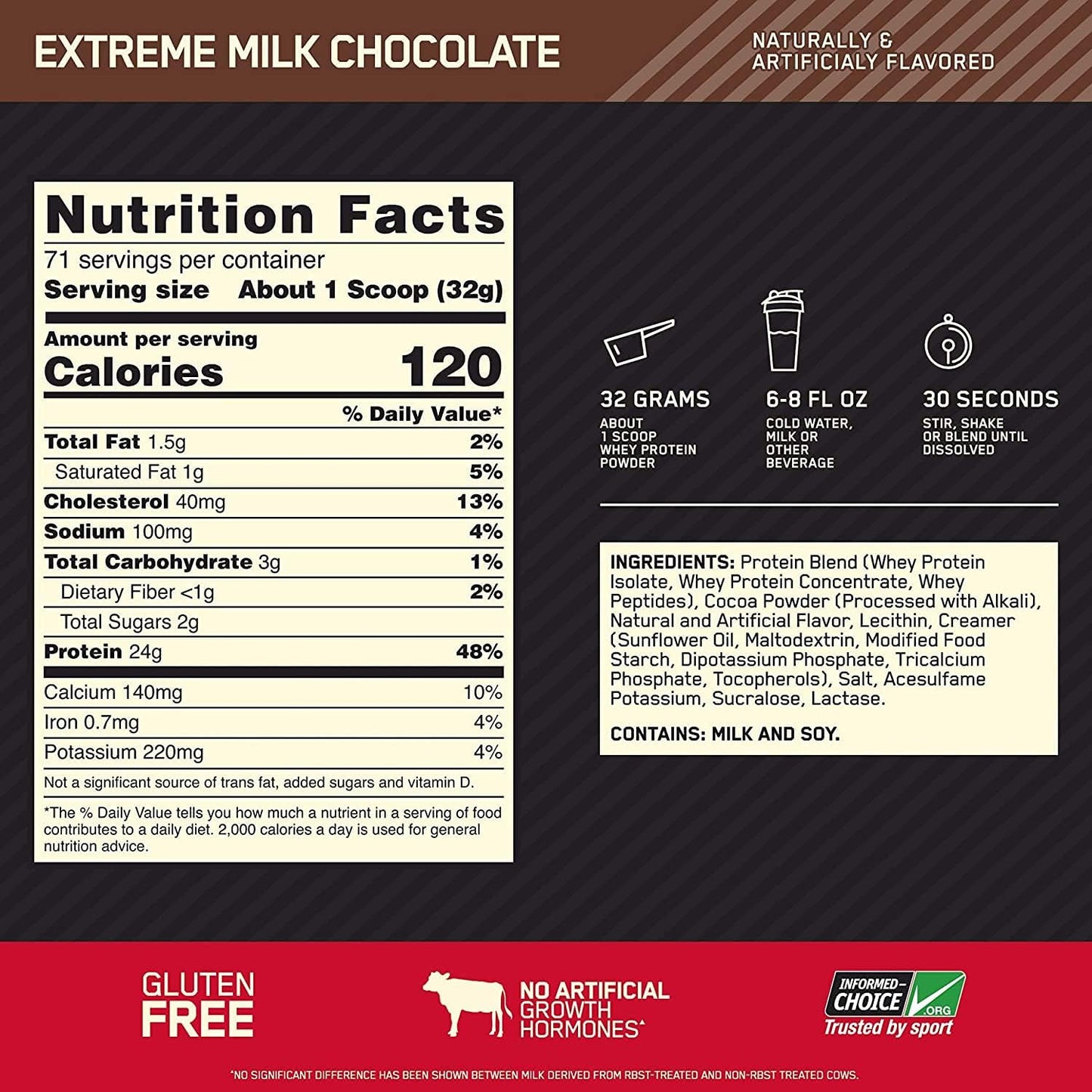 ON Gold Standard 100% Whey Protein, 5 LBs