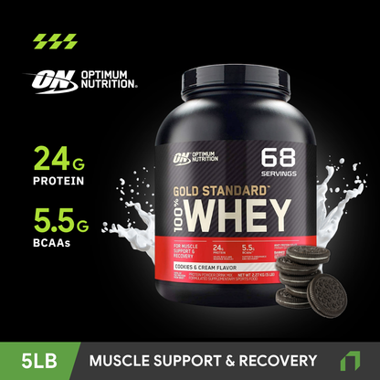 ON Gold Standard 100% Whey Protein, 5 LBs