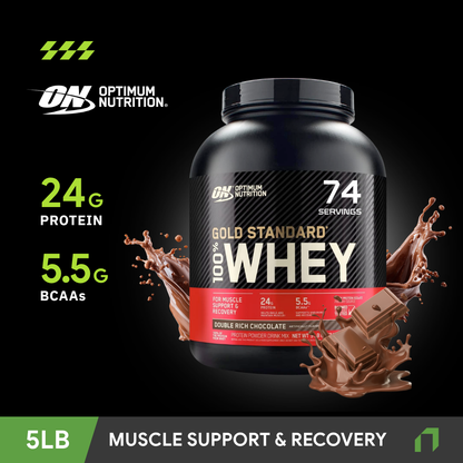 ON Gold Standard 100% Whey Protein, 5 LBs